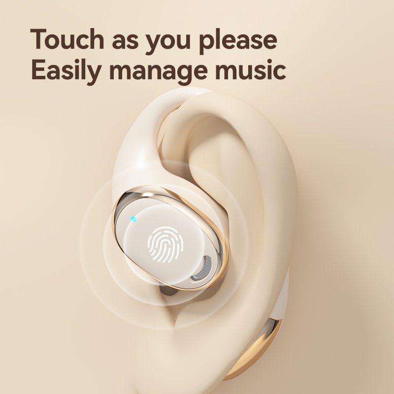 M70 Open-Ear Sports Earbuds Electroplated Metal Texture True Wireless Earphones with Call Noise Reduction and HIFI Sound Quality