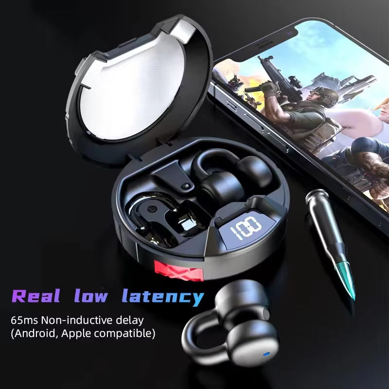 K23 Wireless TWS Low Latency Gaming Earphones 8D Sound Quality Sports Earbuds with Noise Cancelling Mic and LED Digital Display