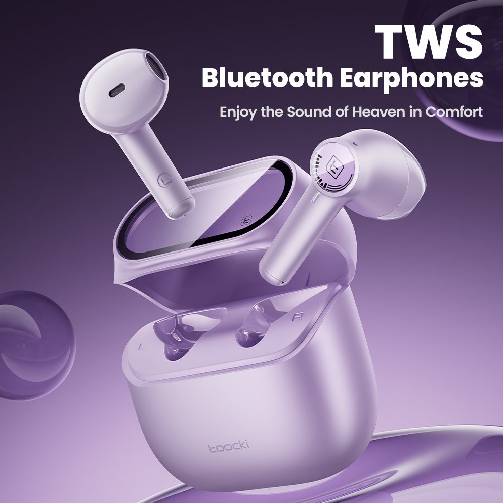 Toocki ENC Wholesale Creative Wireless Stereo Microphone Headphones Headset True Wireless Gaming Blue tooth Earphones