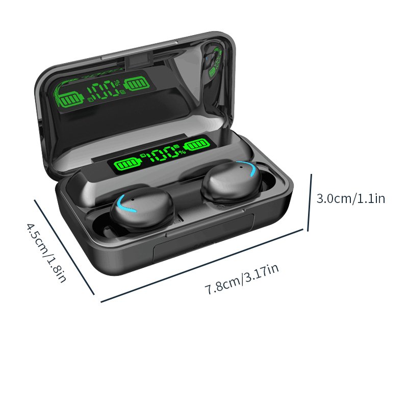F9 TWS Wireless Gaming Headphones with LED Display Waterproof Headset Blue%tooth Sports Earbuds True Wireless Digital Earphones