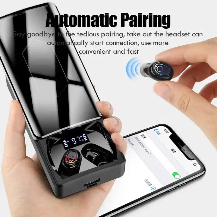 Triple Protection Noise Cancelling Earbuds 9D Sound Tws Earphone Powerful Bass Headphone Earphone With 10000Mah Power Bank