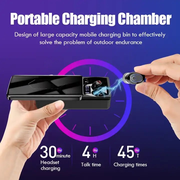 Triple Protection Noise Cancelling Earbuds 9D Sound Tws Earphone Powerful Bass Headphone Earphone With 10000Mah Power Bank