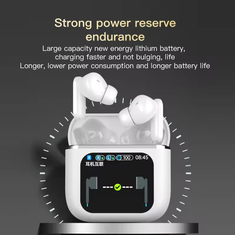 SE60 Tws V5.3 Earphones True Wireless Stereo Headset Touch Screen ANC Enc Active Noise Cancelling Headphones Earbuds for Sports