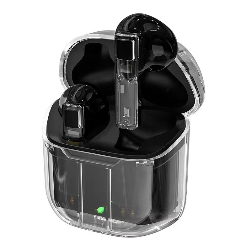 YX06 Transparent TWS Earphones Headphones Cyberpunk Style Low Latency Wireless BT Gaming Noise Cancelling Sports Tide