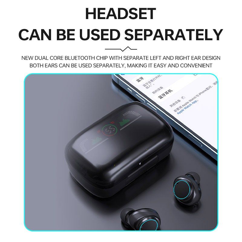 Audifonos M18 Earbuds Tws Earphone In Ear Gaming Headphones Auriculares Wireless Earphone Earbuds With Powerbank LED Display