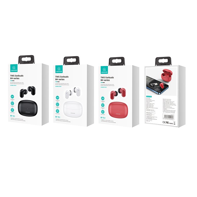 USAMS 2023 new original BH11 colorful wireless earphone tws earbuds bt 5.1 true wireless headphone earphones