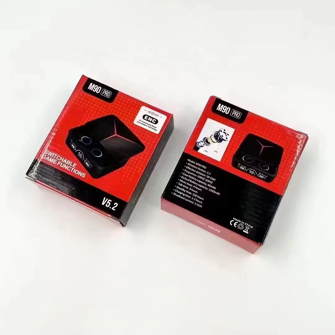 Hot Selling M90 Pro LED Display TWS Gaming Headset Audifonos BT Wireless Earbuds Earphone with Power Bank m90pro