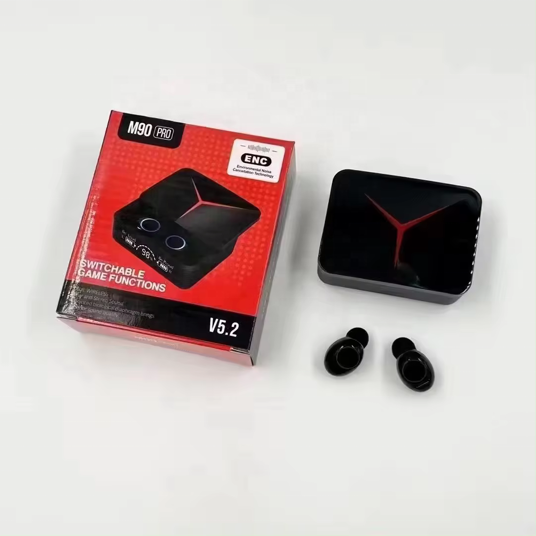 Hot Selling M90 Pro LED Display TWS Gaming Headset Audifonos BT Wireless Earbuds Earphone with Power Bank m90pro
