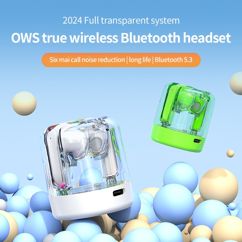 Cool Colorful TM70 Tws Earbuds Wireless Earphones Breathing Light Sports Noise Reduction Headphones RGB for Xiaomi Oppo LED 5.3