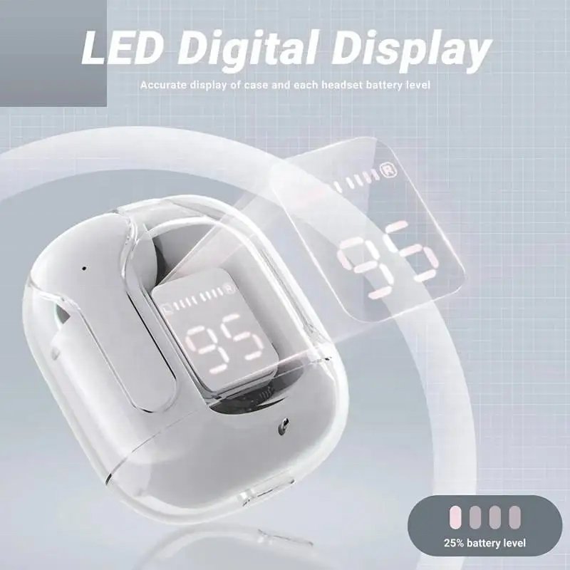 New ANC ENC true Wireless BT 5.3 Headset tws earbuds air31 LED Digital Display Stereo Sound in ear Air 31 transparent earphone