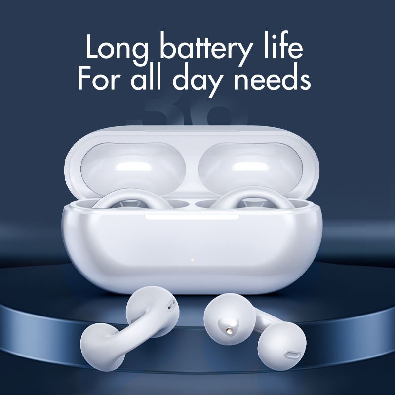 Bone Conduction Headphones Tws Earbuds Ear Clip Bt5.3 Touch Wireless Earphone In-ear Bass Hifi Sports Headset For Ambie