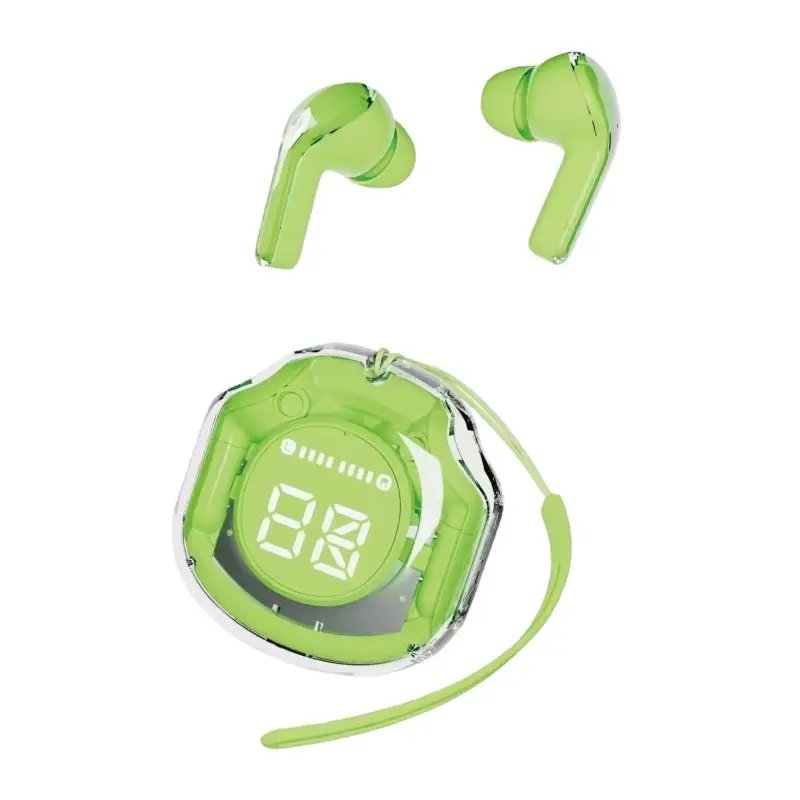 2024 Tws Wireless Headphones Air39 case suit 5.3 Earphones Transparent Led Digital Display Heavy Bass Hifi Stereo Sports Earbuds
