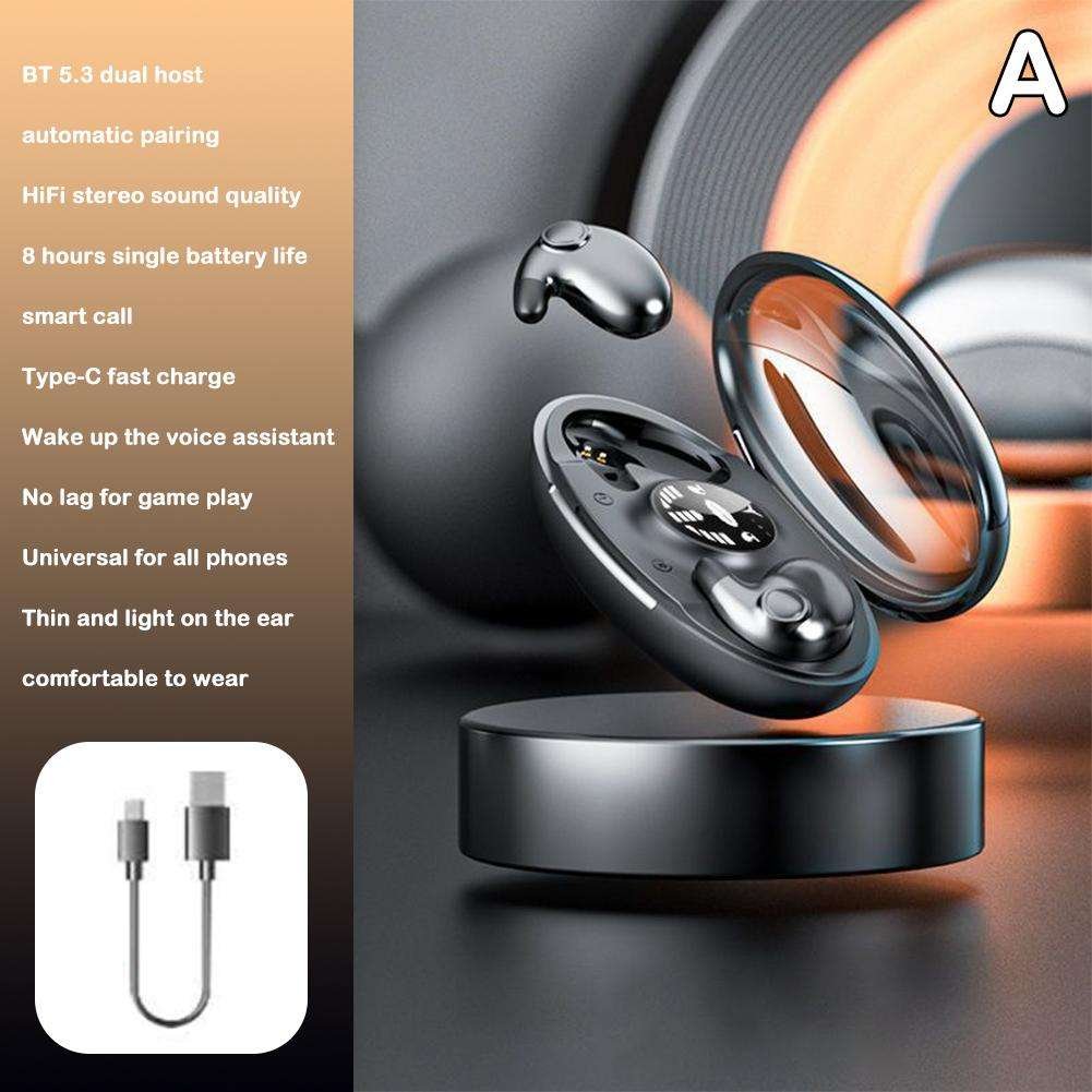 Best Seller Electronic Invisible Sleeping Headsets LED Display Sports Wireless Earbuds for Apple Gaming TWS In-ear Headphones