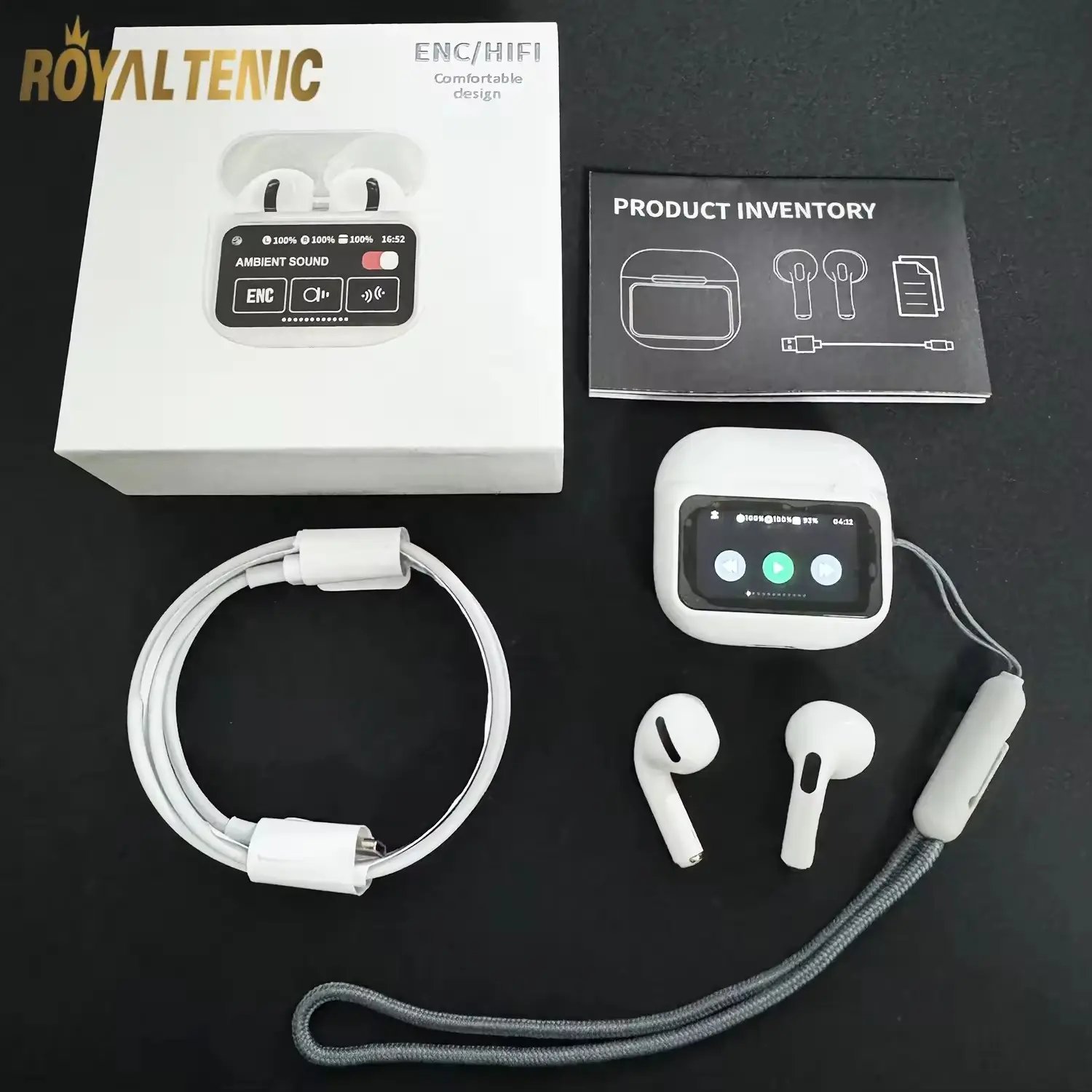 A9pro A11 PRO Touch Screen TWS ANC ENC 2024 Earphone BT Call in-ear Headphone Noise cancelling True Wireless Earbuds A11 A9 Pro