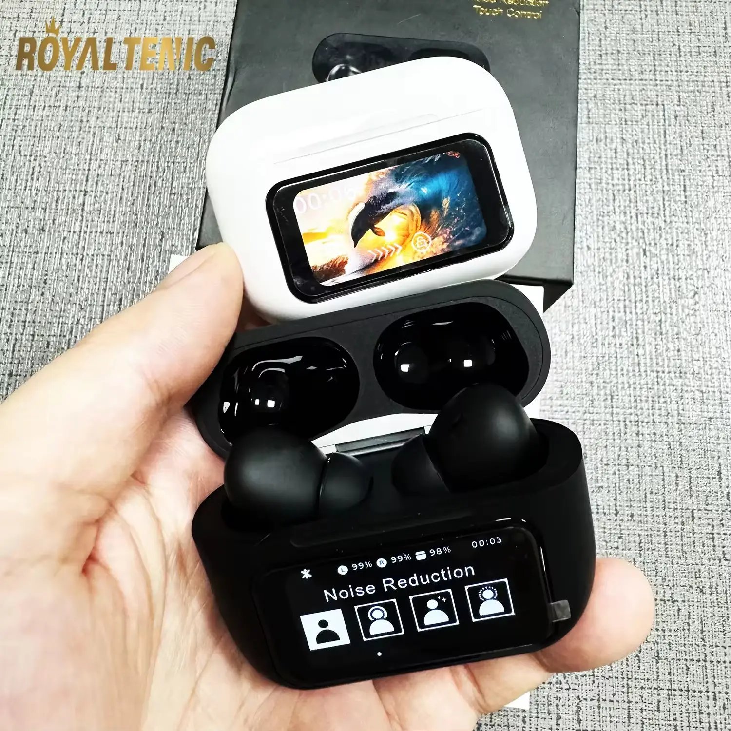 A9pro A11 PRO Touch Screen TWS ANC ENC 2024 Earphone BT Call in-ear Headphone Noise cancelling True Wireless Earbuds A11 A9 Pro