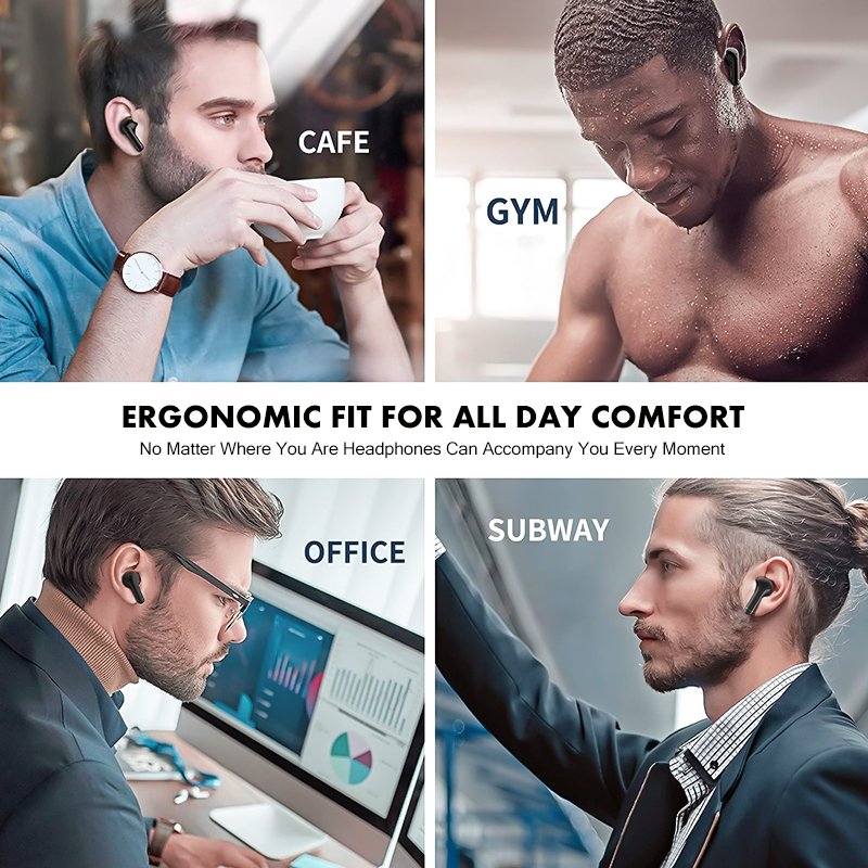 TWS Dropshipping Wireless Earbuds OEM headphones headsets Active Noise Cancelling Earphones