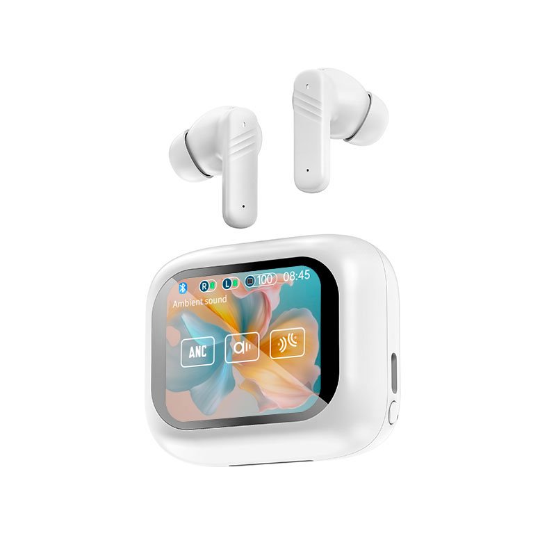 LX-10 ANC Wireless Earphone Active Noise Cancellation Headset In-ear ENC TWS Earbuds True Wireless Color Touch Screen BT 5.4