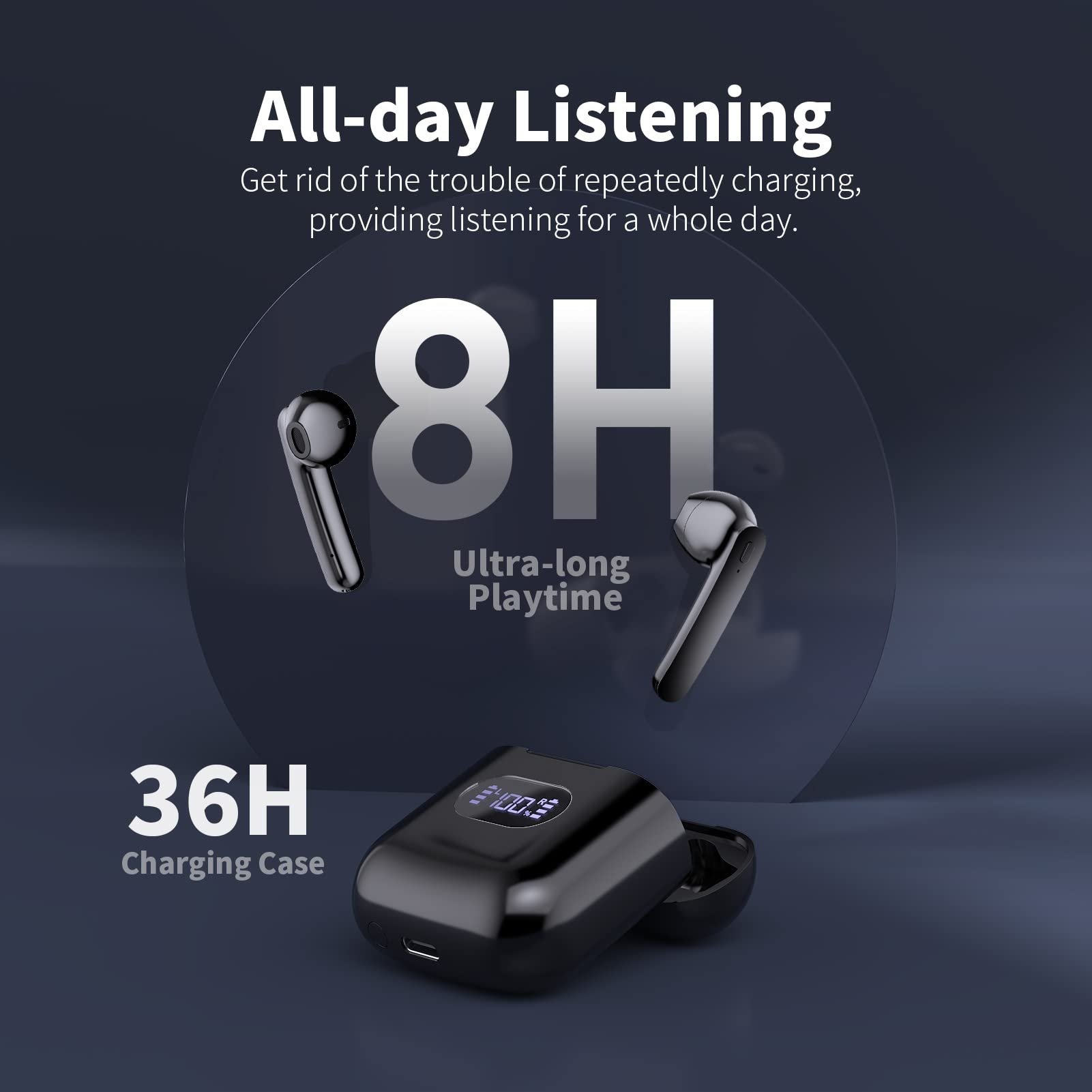 Led Power Display Earbuds Premium Sound Wireless Wired Hifi Wireless Noise Cancelling Tws Earphones Headphones Earphone