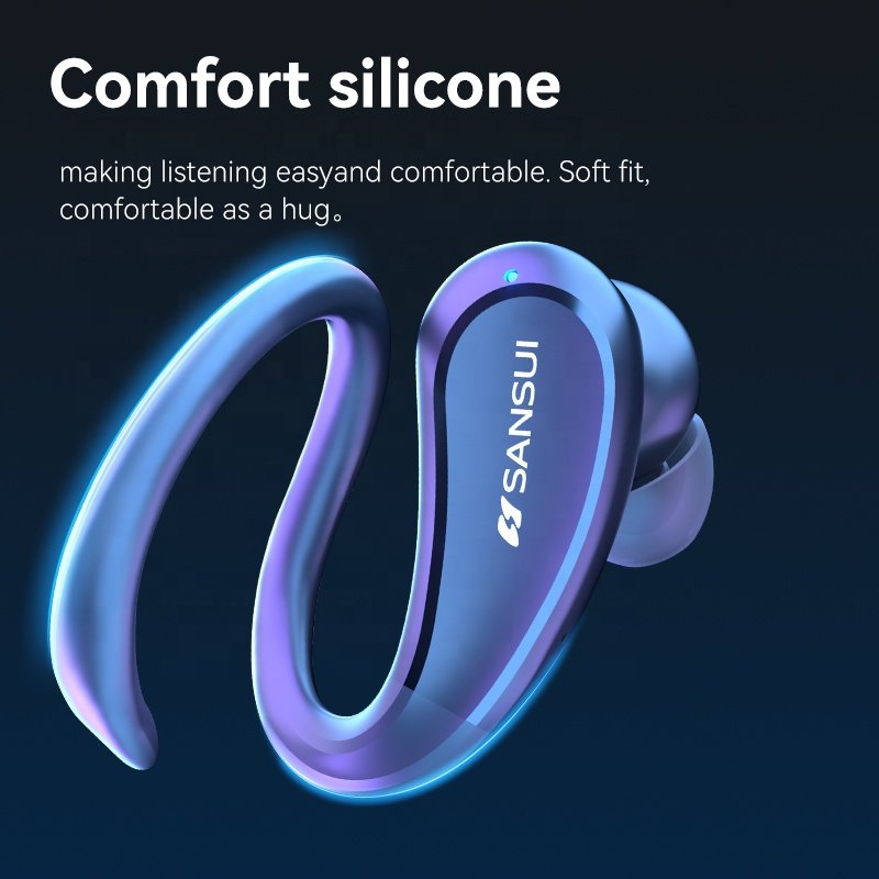 SANSUI W56 Noise Cancelling Open ear earbuds TWS Wireless Stereo headphone Low-Latency Gaming headset