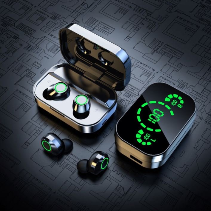 Hot Waterproof Wireless Headset with Touch Digital Display In-Ear On-Ear Functionality