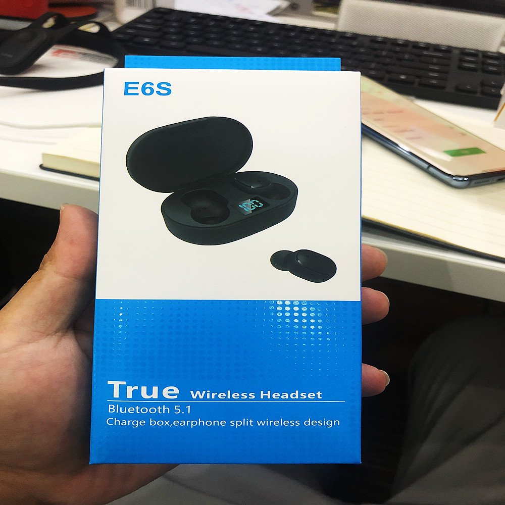 E6S Wireless Earphones TWS Headphones Stereo In-Ear Fone Headset Sports Waterproof TWS Earbuds For Xiaomi Phone
