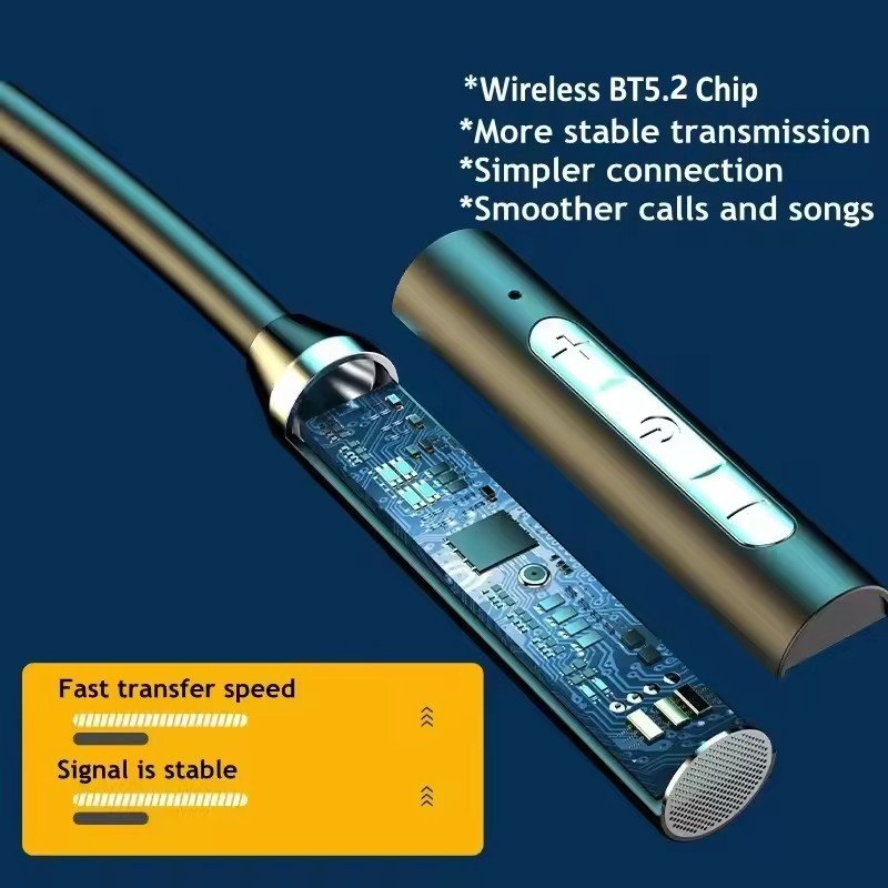 G01 Wireless TWS Earbuds Stereo Neckband Sports Headphone with Noise Cancelling LED Battery Indicator Bluetooth V5.2