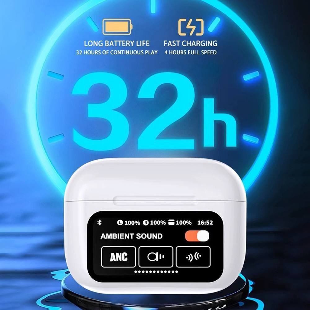 High quality A9 Pro Real Active Noise Cancelling Blue tooth Earphones OEM ODM wireless TWS Wireless ENC Headphones ANC Earbuds