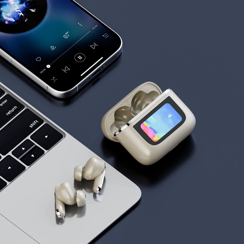 A9Pro ENC Earphone Waterproof Digital Display M6 LCD screen Touch Control Earbuds In Ear TWS Gaming Earphone