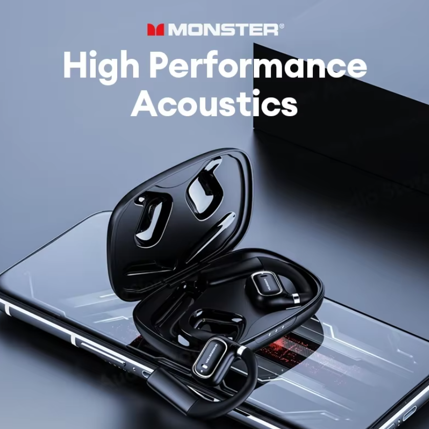 Monster XKO01 Wireless Earbuds Nnoise Cancelling Tws Earphones Auriculares BT 5.3 Ear Hook Sports Headphones Headset with Mic