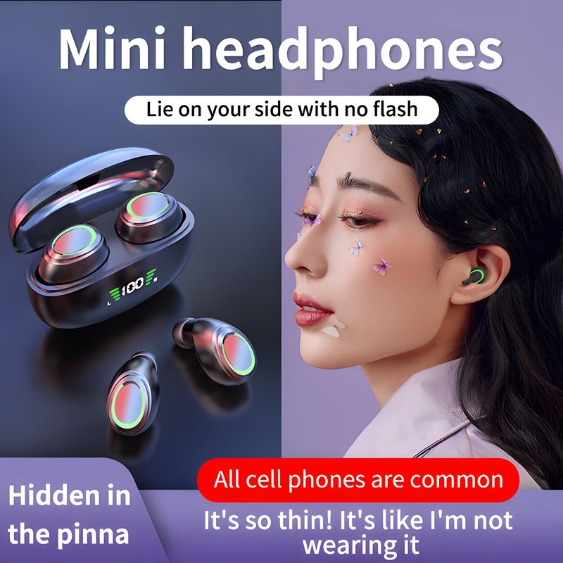 New K11 Super Mini Tws Bt 5.3 Wireless Sleep Earphones Noise Canceling Headset Hifi Stereo Earbuds In-ear Headphones