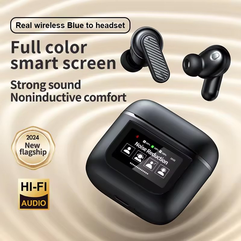 YW05 LCD Touch Display Passive Noise-Cancelling Active Noise Reduction TWS Earbuds Wireless Headphone Headset for JL Earphones