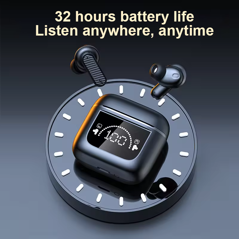 YW05 LCD Touch Display Passive Noise-Cancelling Active Noise Reduction TWS Earbuds Wireless Headphone Headset for JL Earphones