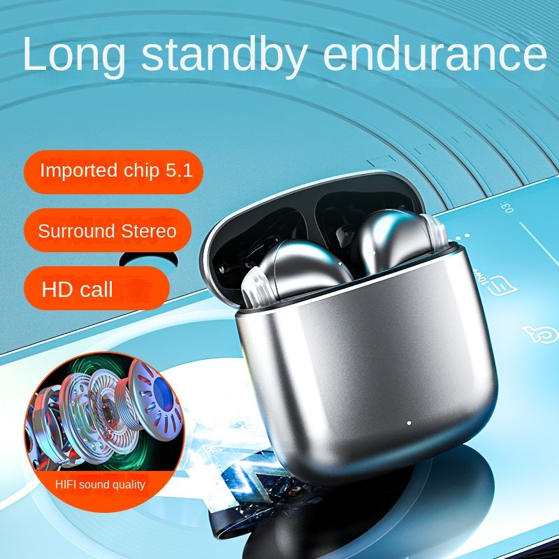 TWS T53 Wireless Waterproof In-ear Earbuds Hifi Gaming Headphones Type-c for Apple Bluetooth Earphones Sports LED Mobile Headset