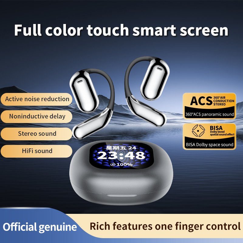 New Arrival Q16 Pro TWS OWS Sport Earhook BT5.4 BT Earphone With Screen ANC Noise Reduction Headset Music Control PK F9