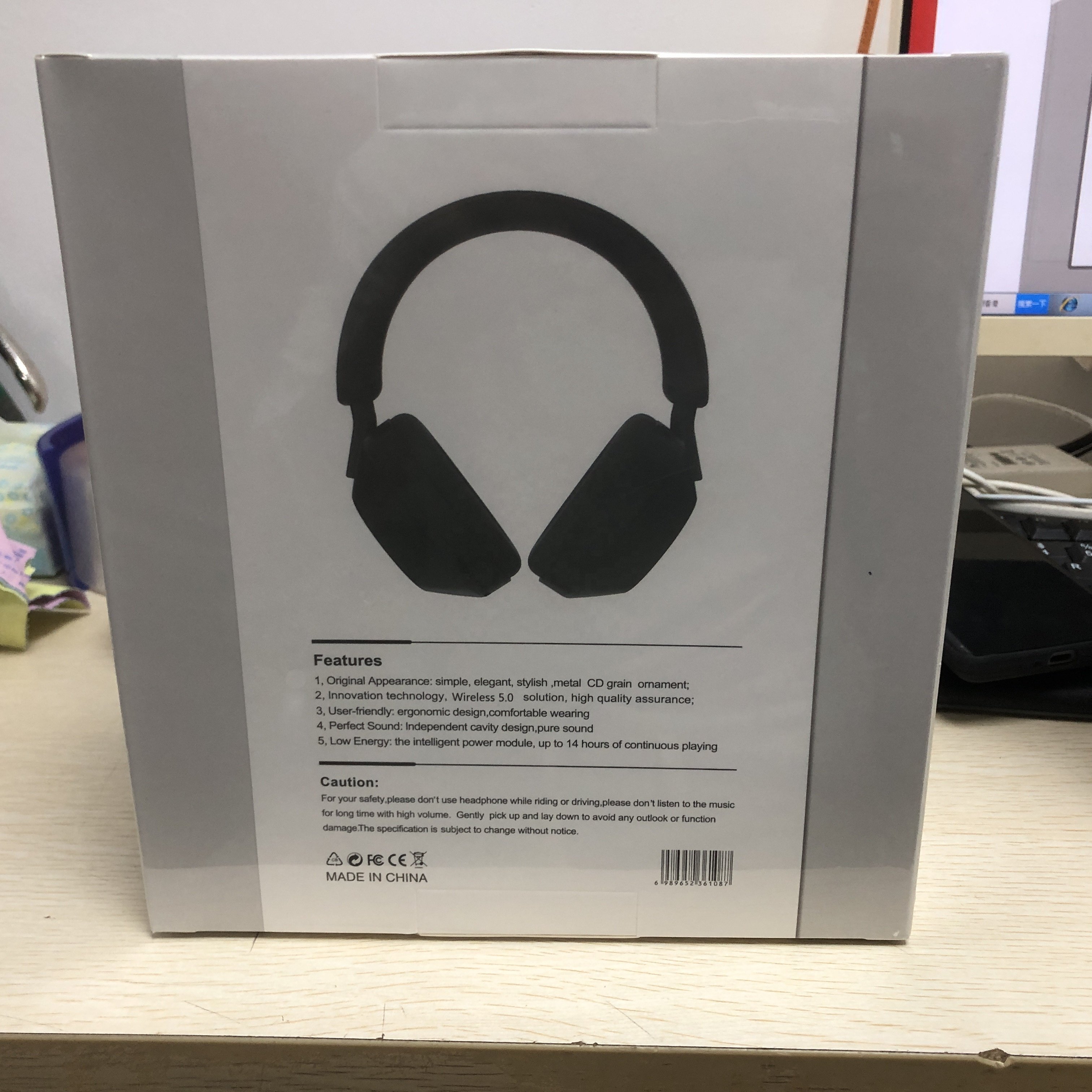 Wireless Gaming Bluetooth Earphone Stereo Headphone Wireless Over-Ear Noise Cancelling Headphones