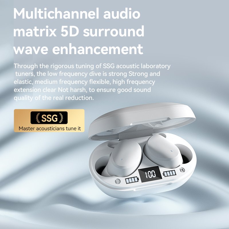 Hifi Sanag T10S Stereo LED Display ENC Bluetooth Earbuds Waterproof High-quality In Ear Wireless Headphone