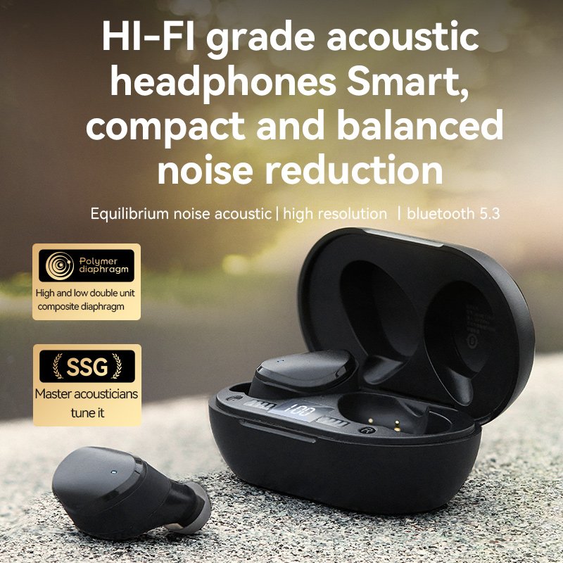 Hifi Sanag T10S Stereo LED Display ENC Bluetooth Earbuds Waterproof High-quality In Ear Wireless Headphone
