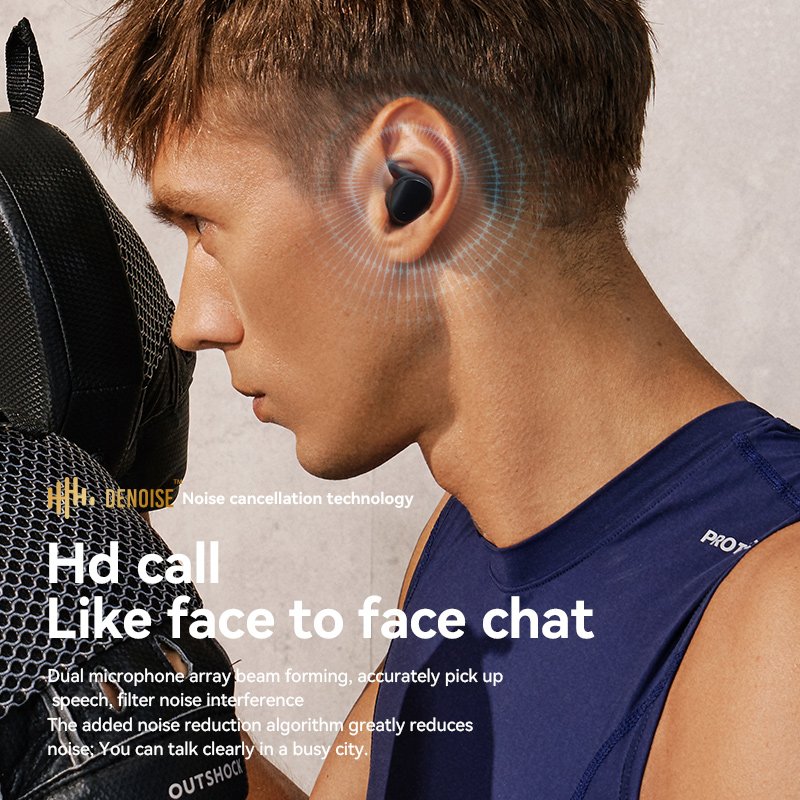 Hifi Sanag T10S Stereo LED Display ENC Bluetooth Earbuds Waterproof High-quality In Ear Wireless Headphone