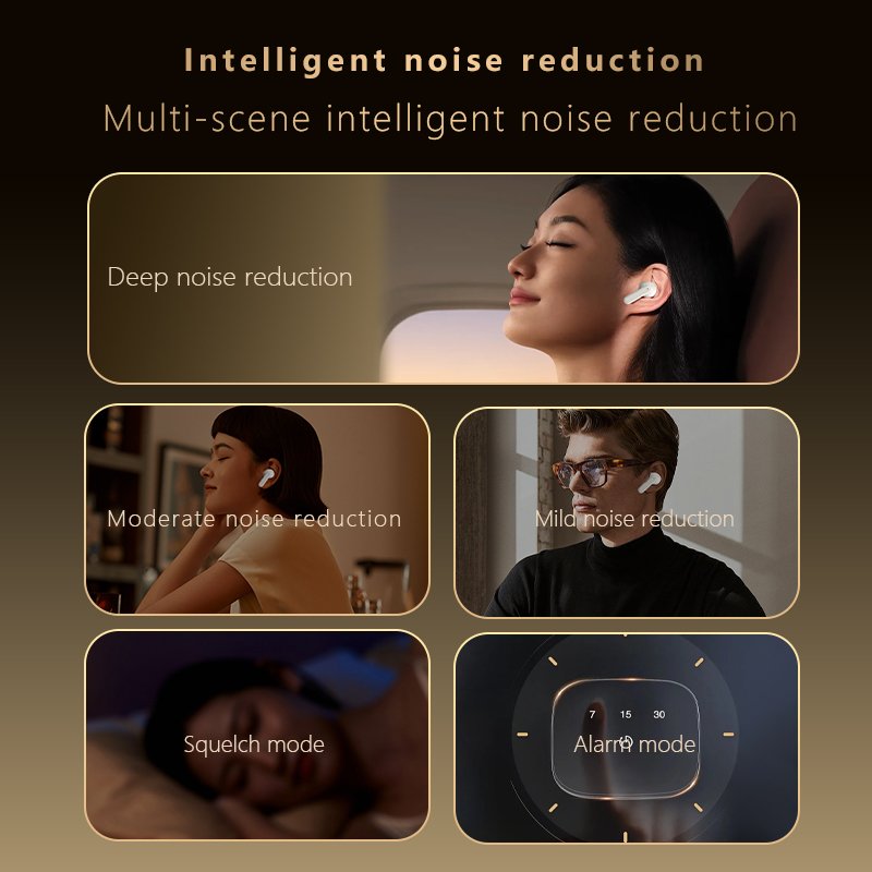 2024 Private Model Earbud with Touch Screen 4Mic ANC ENC Noise Cancelling TWS Earphones BT5.4 Hifi Sound Factory Support OEM ODM