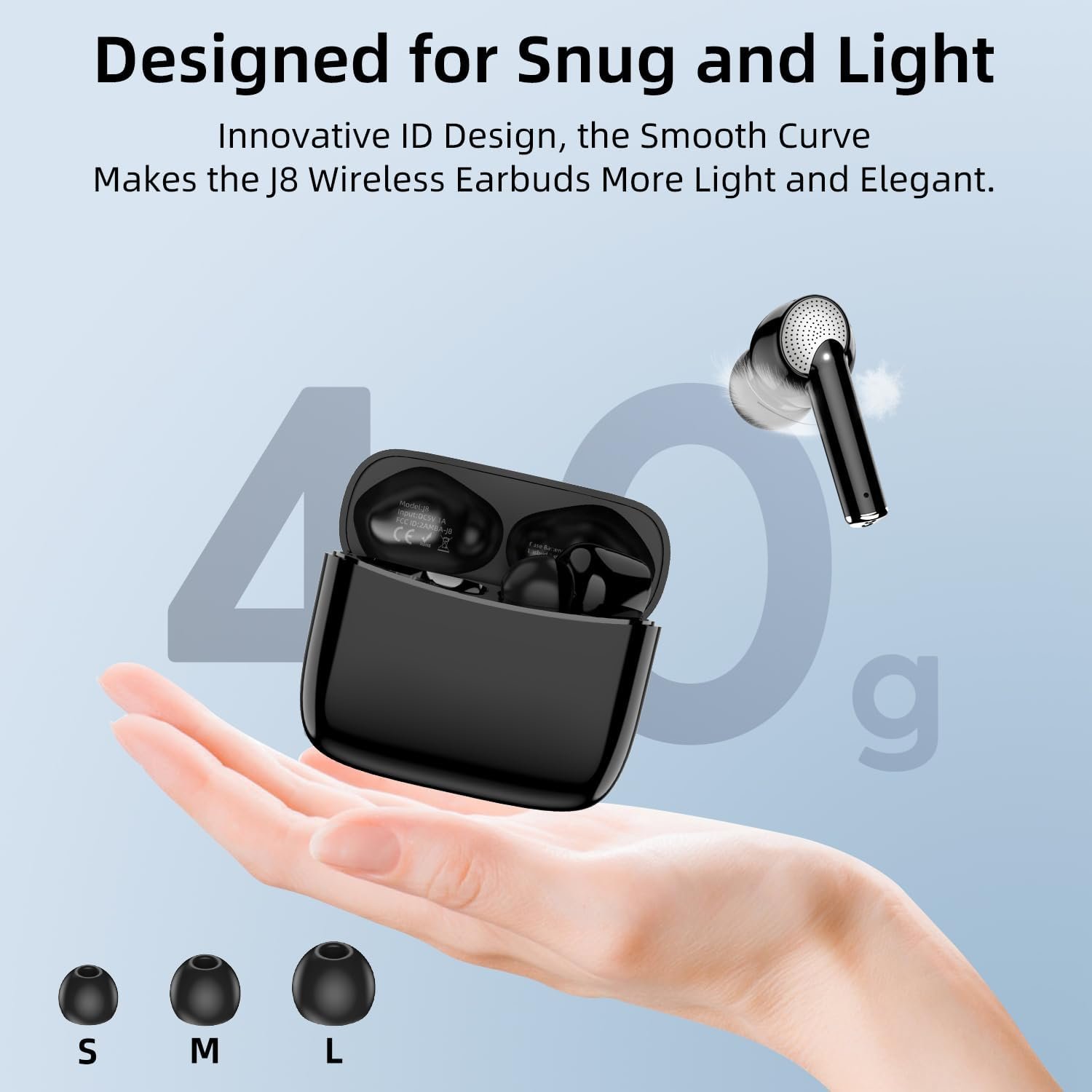 Wireless earbuds 5.3 earphones with dual LED power display charging case IPX7 waterproof earbuds with dual microphones
