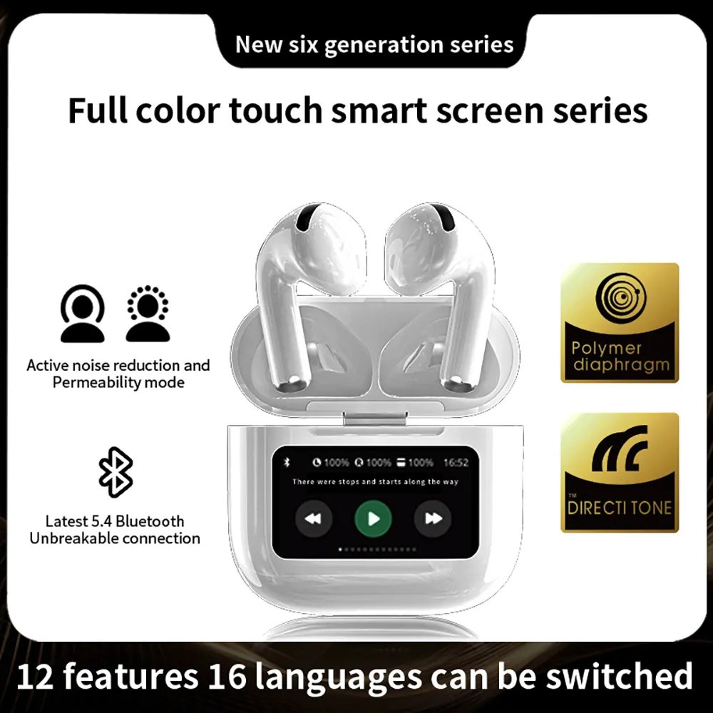 A12 PRO A11 PRO Touch Screen TWS ENC 2024 Earphone BT Call in-ear Headphone Noise cancelling True Wireless Earbuds