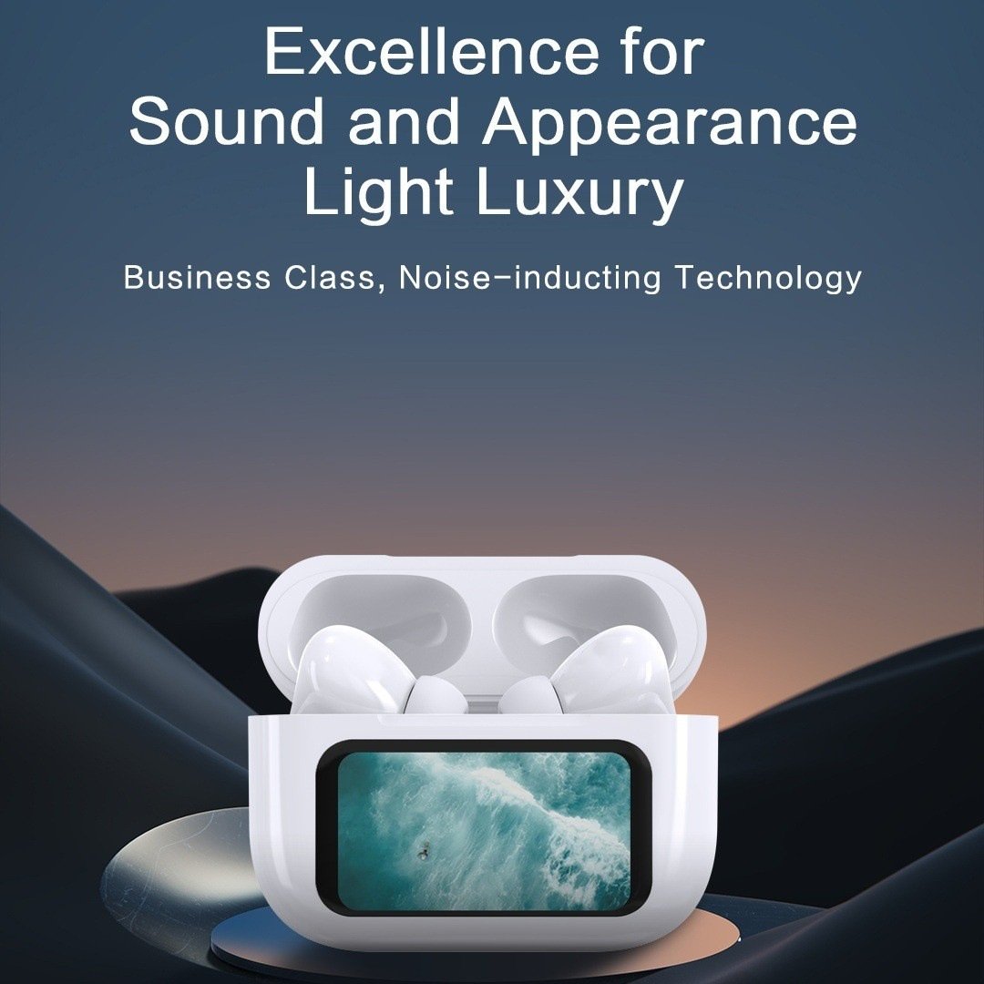 Trending Electronic Handsfree Relojes TWS Headset for Apple ANC LCD Smart Touch Screen Gaming In-ear Headphones Wireless Earbuds