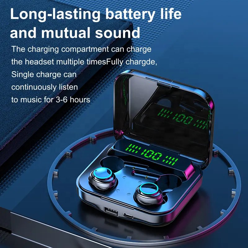 2024 New Design Audifonos M21TWS Couple Earphones Hifi Wireless Headphone Earbuds In-ear Earphone With Power Bank