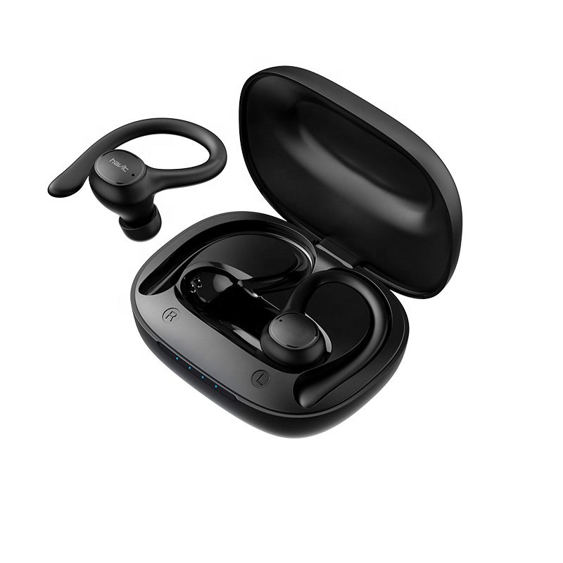 factory custom hanging ear TWS wireless earphones 6 hours standby noise reduction hanging ear anti-loss earphones