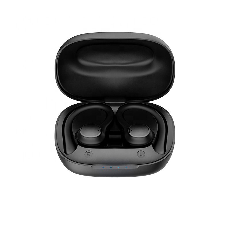 factory custom hanging ear TWS wireless earphones 6 hours standby noise reduction hanging ear anti-loss earphones