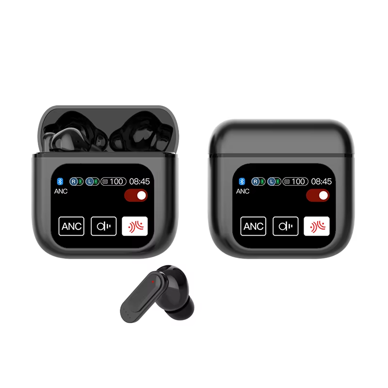 Earbuds ANC ENC Noise Cancelling Headphones With LCD Smart Screen TWS Earphone SE60 Support app