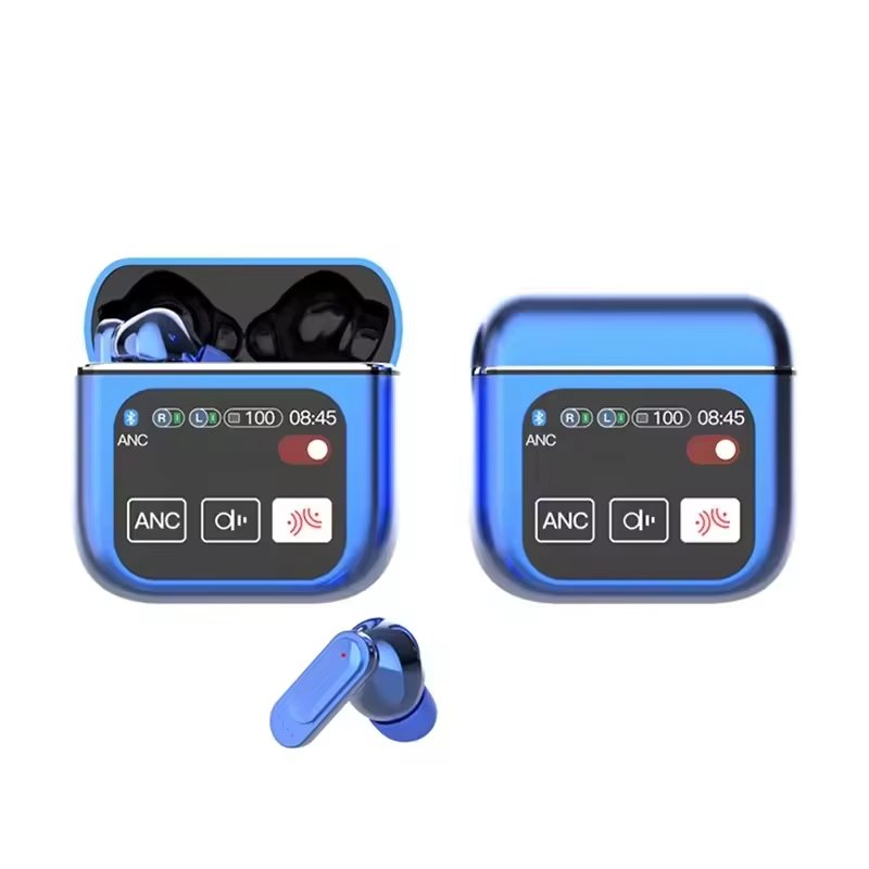 Earbuds ANC ENC Noise Cancelling Headphones With LCD Smart Screen TWS Earphone SE60 Support app