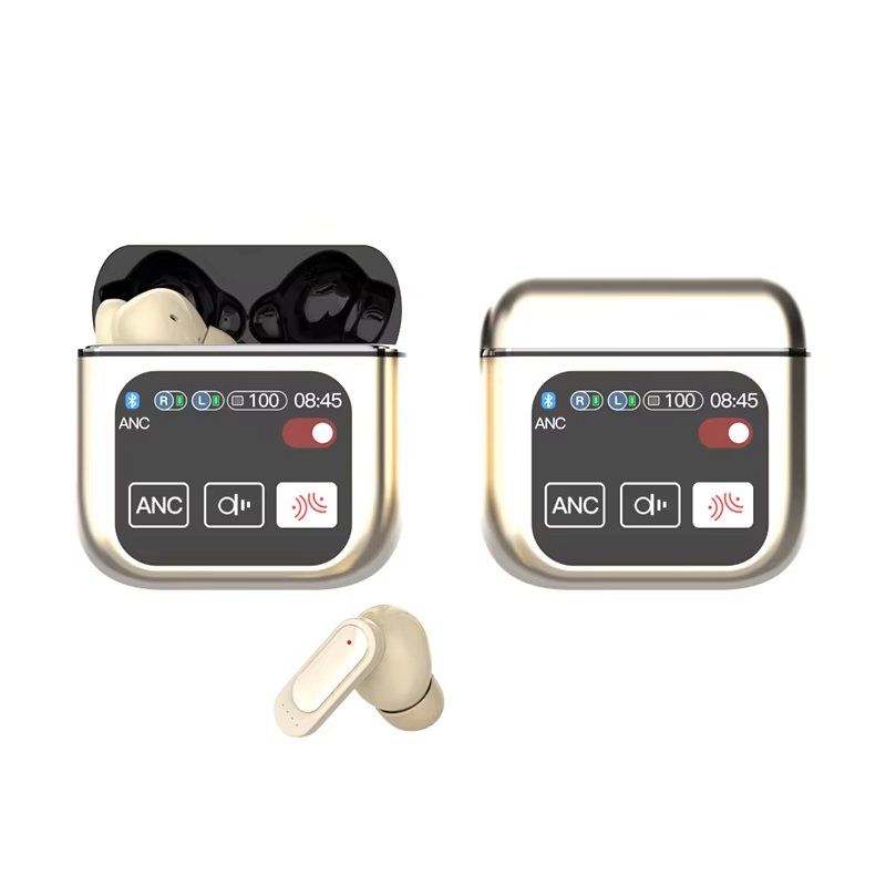 Earbuds ANC ENC Noise Cancelling Headphones With LCD Smart Screen TWS Earphone SE60 Support app