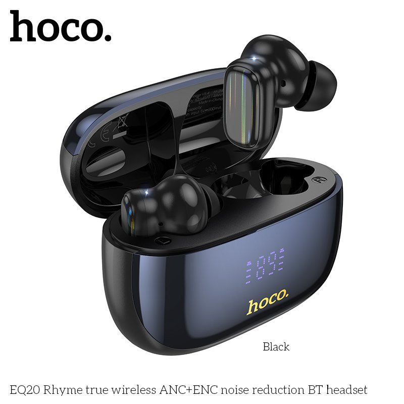 HOCO EQ20 ANC+ENC Bluetooth5.4 earbuds Wireless earphones In ear Sport stereo headset with LED digital Power display phone call