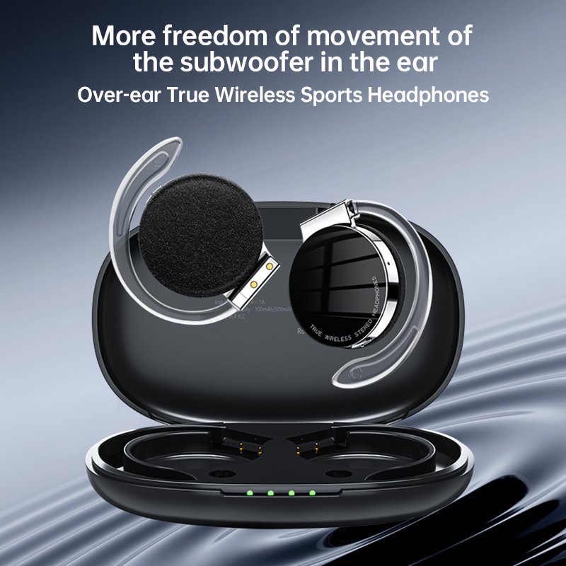 2022 wireless earbuds waterproof noise cancelling high quality tws earphone bluetooth open ear headphones with LED lightning